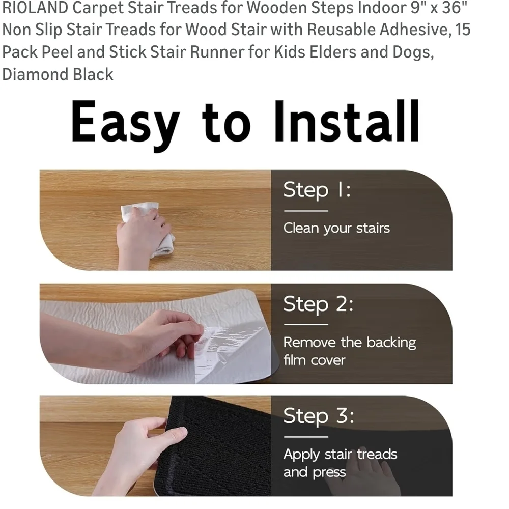 Roland Black Stair Treads for Safety and Style